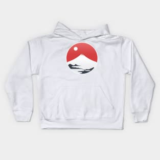 Minimalist Fuji Hama design / ミニマリスト 富士 浜 デザイン Kids Hoodie